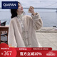 恰凡（QIAFAN）短外套女新中式國風(fēng)2025秋冬新款高級感毛茸茸小個子時尚洋氣棉服 金色提花拼接 S  建議110斤以下