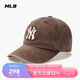 MLB棒球帽子夏季復(fù)古水洗做舊軟頂鴨舌帽25春新款3ACPVV45N-50BRS