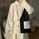 皮爾卡丹（pierre cardin）日系休閑西服男秋季潮流薄款寬松單西服上衣百搭dk制服小西裝外套 白色 M
