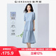 佐丹奴棉麻連衣裙女夏季亞麻文藝風(fēng)圓領(lǐng)泡泡袖蛋糕裙05465323