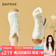 達(dá)芙妮（DAPHNE）冬季內(nèi)增高加絨雪地靴厚底棉鞋百搭短靴2024新款休閑女靴 米色 37 標(biāo)準(zhǔn)碼