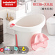 世紀寶貝（babyhood）嬰兒洗澡盆 兒童非折疊浴桶 寶寶洗澡桶嬰兒游泳桶泡澡神器 【0-3歲】加厚 鈴蘭粉（禮包）