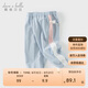 戴維貝拉女童褲子寶寶棉束腳褲夏裝兒童洋氣運動(dòng)褲童裝
