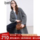 百圖betu女裝冬季新款毛呢外套西裝領(lǐng)羊毛雙面呢大衣女2411T20 灰色 S