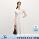 范思藍恩白色v領(lǐng)蝴蝶結系帶收腰連衣裙女夏季2025新款裙子2750 白色 M