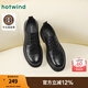 熱風(fēng)（Hotwind）男鞋正裝皮鞋2025年秋季新款男士商務(wù)時尚亮面休閑皮鞋正裝男婚鞋 01黑色（預(yù)售10.3發(fā)貨） 牛頭層皮革 41