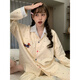 JaetinWsinn2025年新款睡衣女春秋季長(cháng)袖長(cháng)褲卡通秋冬天少女小個(gè)子家居服套裝 82635 M 【152-158CM 75-95斤】
