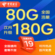 中國電信流量卡電話卡手機卡純流量卡5G不限速上網卡全國通用無限流量卡電信流量卡 熱賣卡丨19元180G全國流量+固定套餐