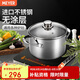 美亞（MEYER）雙耳湯鍋20cm 家用不銹鋼煲湯煮面燉鍋 燃?xì)庠铍姶艩t適用
