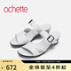 achette雅氏4R93 簡約正裝優(yōu)雅涼拖幾何條帶女鞋 01-白色 37