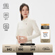 KOLON SPORT/可隆半拉鏈長(cháng)袖 女子秋冬戶(hù)外休閑徒步防曬透氣T恤內搭- LKZT4WN122-CR 米白 S (160) /84A