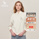 哈吉斯（HAZZYS）女裝 春秋季拼色LOGO休閑圓領(lǐng)活力衛(wèi)衣ABTSE0BCF03 白色WT XL (170/92A 42)