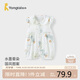童泰（TONGTAI）女寶寶連體衣夏季薄款女童可愛(ài)翻領(lǐng)衣服兒童休閑哈衣爬服綠色80cm