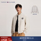 TOMMY HILFIGER【雙面穿】秋冬男女休閑美式學(xué)院棒球領(lǐng)飛行員夾克外套34451 米白色/印花AEF S （推薦：120-135斤）