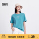森馬大力水手聯(lián)名短袖T恤女圖案夏季寬松做舊復古風(fēng)101324100062