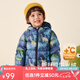 JELLYBABY男童短款羽絨服女童多色輕薄羽絨服拜年服校服神器【發(fā)熱】冬裝 寶藍(lán)大恐龍 （絨子含量≥85%） 140 CM