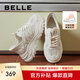 百麗（Belle）百搭舒適老爹鞋女商場(chǎng)同款個(gè)性休閑鞋B2H1DBM4 米色 36 (230mm)