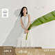 茵曼（INMAN）白色純棉立體刺繡連衣裙2025夏季女裝新品無袖寬松顯瘦背心裙 珍珠白 M
