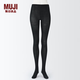 無(wú)印良品（MUJI）女式 合腳直角 褲襪 連腳褲襪打底襪 打底褲 DGE05A3A 黑色 S(身高150-155臀圍85-90A)
