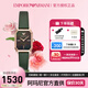 安普里奧·阿瑪尼（Emporio Armani）手表方形皮帶歐美表簡約百搭石英表經(jīng)典小綠表七夕節(jié)禮物送女友 AR11149（墨綠方表盤）