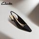 Clarks其樂(lè )露娜小姐系列女鞋夏季鏤空尖頭涼鞋時(shí)尚單鞋高跟鞋女 黑色 261767914 37.5