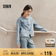 森馬牛仔外套女短款圓領(lǐng)新中式25春國(guó)風(fēng)盤扣提花夾克109125108013