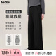 MsShe【TR垂感遮肉闊腿西裝褲】大碼女裝2025秋季胖mm顯瘦長褲子 黑色現(xiàn)貨 4XL