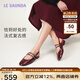 萊爾斯丹[幸福公主]2025春夏新款時(shí)尚百搭粗跟瑪麗珍真皮涼鞋女19301 安可拉紅 BOP 37