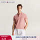 TOMMY HILFIGER【紳動POLO】夏季男純棉珠地網(wǎng)眼花紗鑲邊修身短袖T恤POLO34755 粉色TJ5 XL （推薦：155-170斤）