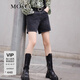 MO&Co.夏季修身高腰單車褲牛仔褲MBB2SOTT18 摩安珂moco 牛仔黑色 M