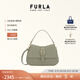 芙拉（FURLA）【禮物】【明星同款】FLOW中號牛皮女士通勤手提包單肩斜挎包 綠色