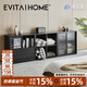 EVITA Home書柜落地一體靠墻實木儲物柜家用客廳收納展示柜組合餐邊柜 A款+B款+C款組合柜