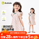 嘟嘟家女童旗袍連衣裙夏季寶寶裙子夏款兒童衣服女寶寶童裝純棉小童上衣 滿印色系 100