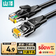 山澤 六類網線 1米千兆高速網絡寬帶線 6類家用電腦路由器2.5g監(jiān)控線 CAT6八芯成品跳線黑色 WD6010