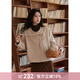 謎秀杏色毛呢短外套女2025冬季小個(gè)子厚實(shí)呢子大衣 雪花杏 常規 S