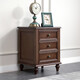 一具一家美式全實(shí)木床頭柜小美風(fēng)格核桃木原木三抽屜臥室床頭儲物柜子 9958床頭柜45×42×62CM