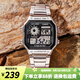 卡西歐手表 復(fù)古小方塊 運(yùn)動(dòng)學(xué)生表 多功能持久電力防水男表520禮物   AE-1200WHD-1A店長(zhǎng)推薦