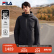 FILA85鴨絨|斐樂(lè )官方男裝羽絨服冬季新款時(shí)尚休閑連帽防水防濕外套 正黑色-BK L 175/96A