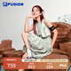 FILA FUSION趙露思同款|斐樂(lè)潮牌女裝連衣裙2025秋新款時(shí)尚修身背心裙 冷白灰-GY S 160/80A/S