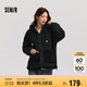 森馬（Semir）森馬外套女仿羊羔毛搖粒絨雙面穿連帽重磅夾克24新款109724108002