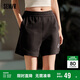 森馬（Semir）[商場(chǎng)同款]休閑褲女刺繡開(kāi)叉簡(jiǎn)約2024夏寬松質(zhì)感短褲101324125001