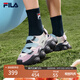 FILA 斐樂(lè )女鞋草莓涼鞋夏厚底增高瑪麗珍運動(dòng)魔術(shù)貼涼拖 粉紅沙司/淡水色-SD 38
