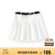 森馬（Semir）半身裙女白色花苞短裙可愛夏季2025腰帶A字裙甜美風10D325120001