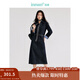 茵曼（INMAN）復(fù)古收腰加絨牛仔連衣裙2024秋季女裝新品長袖寬松直筒襯衫裙子 牛仔黑 XL