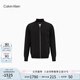 Calvin Klein Jeans秋季男士簡(jiǎn)約順色刺繡拉鏈開(kāi)襟棒球領(lǐng)針織外套J322664 BEH-黑色 S