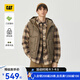 CAT卡特新品男戶外休閑防風(fēng)防潑水防污三防羽絨馬甲外套輕戶外 棕色 L