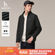 哈吉斯（HAZZYS）男裝 秋款時(shí)尚潮流戶外休閑外套簡(jiǎn)約日常夾克男ASVZU0CCX13 黑色BK XL （180/100A 50）