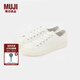 無(wú)印良品（MUJI）男女通用不易疲勞不易沾水運(yùn)動(dòng)鞋無(wú)性別男款女款小白鞋帆布鞋鞋子 米白色1A 35 碼/225mm（尺碼偏大拍小一碼）