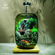 生態(tài)苔蘚微景觀(guān)水培植物瓶創(chuàng  )意擺件禮物小魚(yú)缸diy辦公室桌面客廳 時(shí)來(lái)運轉+定時(shí)養護燈【紅衣】