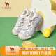 駱駝（CAMEL）檸萌丑萌鞋女運動(dòng)跑步老爹厚底休閑鞋 L25A202062 米白/灰  38